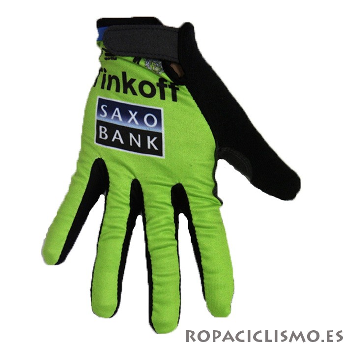 2020 Tinkoff Saxo Bank Guantes Largos Verde Negro